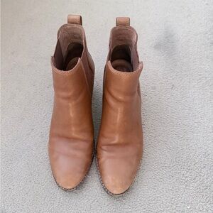 Madewell Tan Leather Ankle Boots